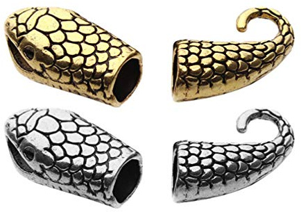 10 Set Schmuck Verschlüsse Schnallen Persönlichkeit Schlangenkopf Leder Seil Verbinder Charm Verschluss für Halskette Armband Kette Schmuck DIY Machen Zubehör Gemischten Stil