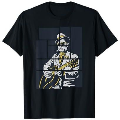 Musik Retro Blues Man spielt Gitarre Jazz T-Shirt