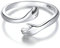 Ategazza Damenringe Umarmenden Händen 925 Sterling Silber Offener Ring ga9 (Silber 2)