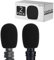 Geekria for Creators Lot de 2 bonnettes en Mousse compatibles avec Rode VideoMicro, VideoMic Me, VideoMic Me-L pour Microphone - Protection Contre Le Vent et Le Vent - Filtre en Mousse éponge (Noir)