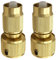 Brass Garden Hose Tap Connectors, 2pcs Expandable Hose Repair Adaptor Garden Hose Fitting Brass Hose Connector-2pcs