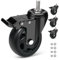 RRIUTO Ruedas para Muebles 125MM con Freno, Ruedas Giratorias con Perno M10x25, Ruedas Pivotantes 360 Grado que No Dejan Marcas, 4 Ruedas Transporte de Doble Rodamiento Capacidad 650KG