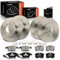 Frankberg 4x Bremsscheiben + 8x Bremsbeläge Mit bremsenschmiermittel Vorderachse Hinterachse Kompatibel mit A3 8P1 1.2L-2.0L 2003-2012 Golf V 1K1 1.4L-2.0L 2003-2008 Replace# 1J0698451J