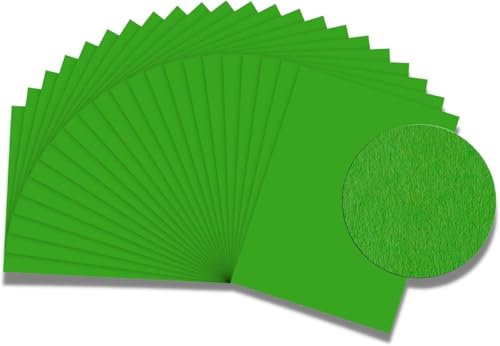 Sumico Tonzeichenpapier 50x70cm 50 Bogen I Bastelpapier 130g/m² I dickes Ton-Papier zum Basteln & Malen I Bastel-Pappe umweltfreundlich verpackt I Tonkarton bunt für Kinder, DIY (Hellgrün)