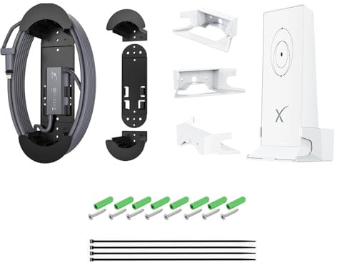 GTOMNI StarLink Router Wall Mount,Starlink V2 Mesh WiFi Router,StarLink Mount Internet Kit Satellite Holder with Starlink Ethernet Cable Caddy and Starlink Ethernet Adapter Holder