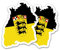 Finest Folia 2er Set Länder Silhouetten Aufkleber Länderaufkleber Bundesland Flagge Sticker für Auto Fahrrad Motorrad Modellblau selbstklebend wetterfest R215 (30 Baden-Württemberg)