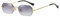 QVKUUT Rechteckig sonnenbrille rahmenlose sonnenbrille Mode Retro Rechteck Brille für Damen Herren (Gold/Grau, Grau)