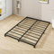 VERFARM 8cm Low 4ft6 Double Bed frame, Metal Bed 135x190 cm, Double Size Heavy Duty Metal Platform Bed Frame with Steel Slat Support, No Box Spring Needed,Easy Assembly, Noise Free, Black