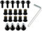 Motorrad Schrauben Set Für H-onda Für Y-amaha Für S-uzuki Für B-mw Motorrad Motorrad Windschutzscheibe Schraubensatz CNC-Schraubenbefestigungsmuttern Verkleidungsschrauben Schrauben(Black)