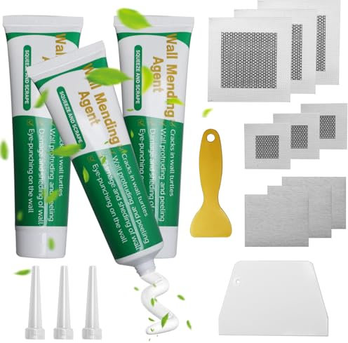 Bmliingchau Spachtelmasse Weiß Innen 300g Wandreparaturcreme Wand Ausbessern Löcher Wand Füllen Wandausbesserungs Paste-Effektiv Fertigspachtel zur Reparatur von Rissen, Löchern, Peeling