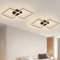 Homefire Deckenlampe LED Deckenleuchte Schlafzimmer -2er 24W Wohnzimmerlampe Warmweiß Küchenlampe Modern Esszimmerlampe Schwarz Eckig Deckenleuchten für Wohnzimmer Kinderzimmer