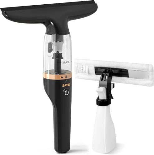 Window Vacuum, Rechargeable Window Vac, Power Window Cleaner Set, 2200mAh Rechargeable Cordless Window Washer with 280mm Window Squeegee for Cleaning Windows, Shower Doors, Mirrors, Tiles