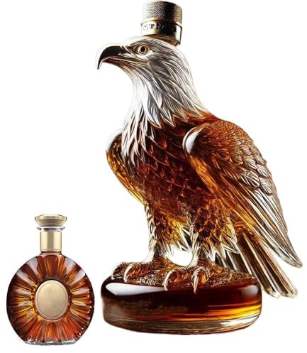 Eagle Whiskey Bottle, Eagle Whiskey Decanter, Unique Whiskey Bottle Glass, 2025 New Eagle Shape Whiskey Glass Decanter, Whiskey Bottle for Men, for Whiskey Lovers Present