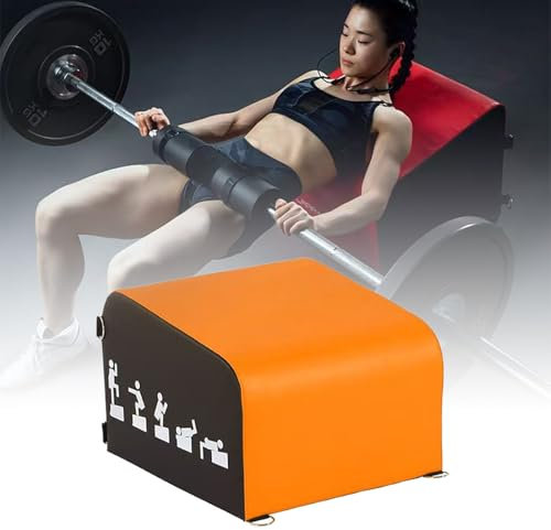 NILoykg& Banc de poussée de Hanche, Machine de poussée de Hanche, Mousse et matériau Vinyle Hip Thrust Pad Glute Bridge Machine d'exercice pour l'entraînement Total du Corps de Gymnastique,Orange
