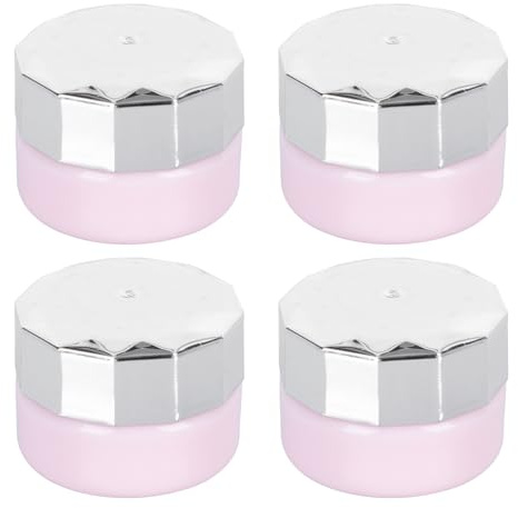 Mikinona Lot de 4 Bouteilles de Crème Rechargeables en Plastique Abs, Légères et Faciles à Utiliser, Bouteilles Portables Anti-fuite pour Voyage