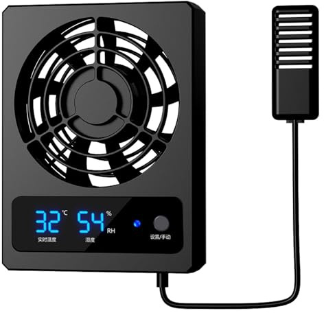 WiFi Smart Thermostat Controller - Probe, Temperature Monitor With Two Power Outlets | Reptile Thermal Pad, Cooling Fan For Greenhouse, Hygrometer