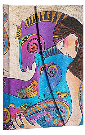 Paperblanks Hardcover Notizbücher Die Seele des Pferdes | Unliniert | Midi (130 × 180 mm): Hardcover, Wrap Closure, 120 gsm, ribbon marker, pouch (Mystical Horses)