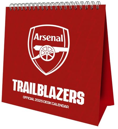Arsenal FC Desk Easel Calendar 2025