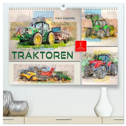 Traktoren - mein Kalender (hochwertiger Premium Wandkalender 2026 DIN A2 quer), Kunstdruck in Hochglanz: Immer größer, immer stärker, immer ... in der Landwirtschaft. (CALVENDO Technologie)