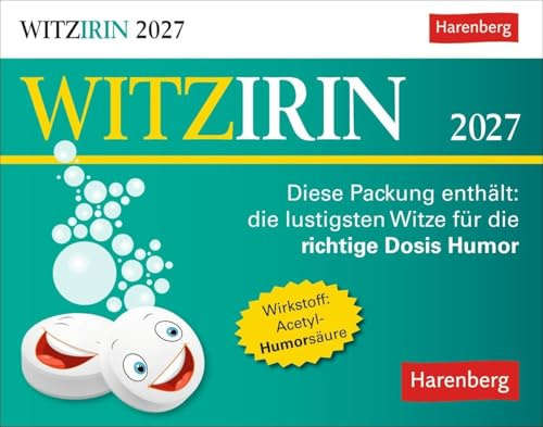 Witzirin Tagesabreißkalender 2027 - Diese Packung enthält: die lustigsten Witze für die tägliche Dosis Humor: Lachen ist die beste Medizin: Tägliche ... Tischkalender 14 x 11 cm mit Humor