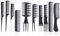 Meersee 10pcs Peine de Carbono Antiestático Peine Hombre Mujer Peine Puas Anchas Peines de Peluqueria Profesional Peine para Pelo Rizado Peines de Cola Peines de Dientes Finos Profesionales Salón