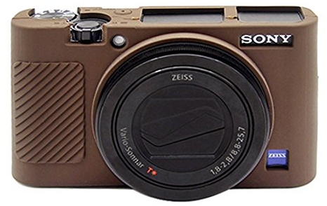 PULUZ Schutzhülle aus weichem Silikon für Sony RX100 III/IV/V, Kaffeebraun