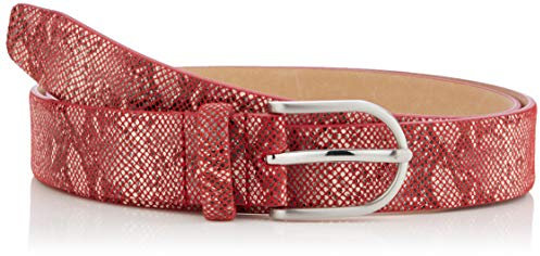 BRAX Damen Style Ledergürtel Mit Schlangenprint Gürtel, RED, 6671 (Herstellergröße: 105)