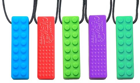 Tilcare Chew Chew Sensory Kauen Halskette - Am besten für Kinder oder Erwachsene, die gerne beißen oder Autismus haben - Langlebiges und starkes Silikon-Kauspielzeug - Kaukette für Jungen und Mädchen