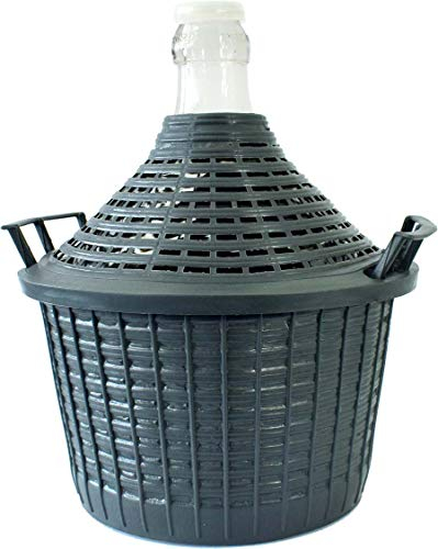 Dame-Jeanne Bonbonne en Verre, Entourage Plastique, 5L