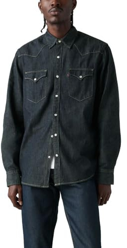 Levi's Men's Classic Western Shirt, Rinse Takedown-Blue, X-Large