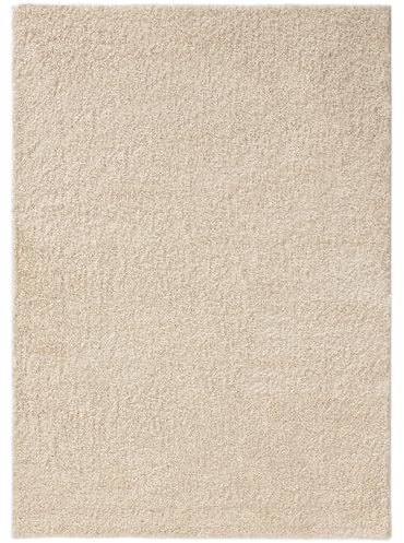 benuta Basic Hochflorteppich Soho - Cream 200x250 cm - Kuschelig Weicher Teppich im Minimalistischen Look - Pflegeleicht - Fußbodenheizung Geeignet