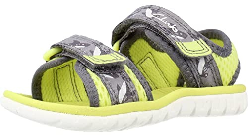 Clarks Surfing Tide T, Boys’ ---, Yellow Textile, 9 Child UK (27 EU)