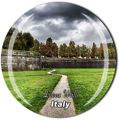 Lucca Italy 3D Lucca-Wand-Kühlschrankmagnet, Kristallglas-Magnet, Touristen-Reise-Souvenir-Kollektion, Geschenk, magnetischer Aufkleber für Zuhause, Küche, Dekoration