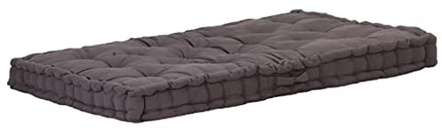 vidaXL Palettenkissen Palettenauflage Gartenkissen Palettenpolster Sitzkissen Bankauflage für Palettensofa Gartenbank Baumwolle 120x80x10cm Anthrazit