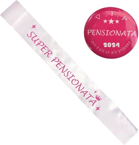 Fascia Pensionata Fasce Pensionato Addobbi Decorazioni Regali per Festa di Pensione Donna