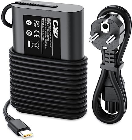 CYD 130W USB Type C Netbook Cargador-Adaptador compatibles para DELL Precision 5530 2in1, XPS 15 2in1 9575, 0M0H25/M0H25, 0K00F5/K00F5, DA130PM170, HA130PM170