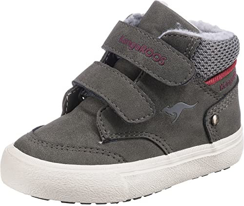 KangaROOS Unisex Kinder Kavu Primo V Sneaker, Steel Grey Rouge, 28 EU