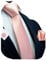 Gusleson Men's Fashion Necktie With Cufflinks and Pocket Square Rose Gold Ties for Men Wedding Tie Sets (UK0789-23)