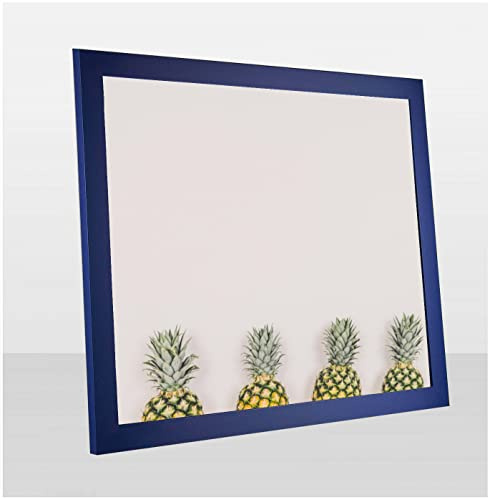Colorello Deluxe Bilderrahmen Posterrahmen 25x35 cm Standard Formate Blau Ozeanblau RW weiss Kunstglas Antireflex
