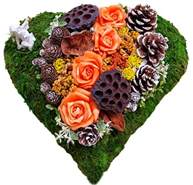 Grabschmuck herzform Grabschmuck Blumengesteck Grabgesteck Urnengrab Grabaufleger künstlich