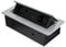 Emuca - Blocco multipresa a scomparsa da incasso nella scrivania, ciabatta multipresa (spina EU tipo F, USB A+C, RJ45 e HDMI), 265x120mm, Verniciato alluminio