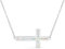 Bling Jewelry Minimalistische Einfache Erstellt Weiß Opal Inlay Horizontal Seitwärts Kreuz Halskette Bahnhof Anhänger Für Frauen Jugendliche .925 Sterlingsilber