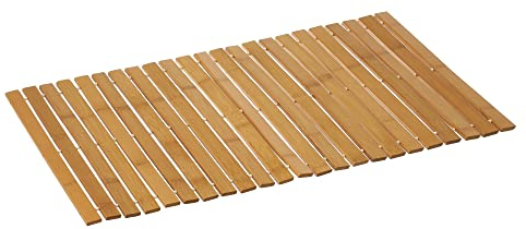 LOLAhome Alfombra de Ducha Antideslizante de láminas de bambú Natural de 59x40 cm
