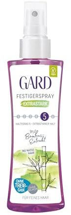 GARD Festigerspray Extrastark, Haarfestiger feines Haar, ohne Silikone, Mikroplastik und Parabene, Festiger für feines Haar gibt dem Haar starken Halt(145 ml)