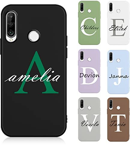Yoedge Cover Personalizzata per Huawei P20 Lite P30 Lite P30 Pro P smart 2019, Personalizzabile con Iniziali & Testi Disegni Stampa Custom Custodia, Ultra Sottile Morbida Silicone TPU Protettivo Case