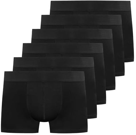 YouShow Boxer Uomo Cotone Elasticizzato 6/12 Pezzi Mutande Uomo | 95% Cotone, morbido e delicato sulla pelle, vestibilità confortevole, senza arrotolarsi sulle gambe, design senza etichetta