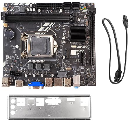 Vikye Placa Base H61M, Placa Base de Computadora de Cuatro Núcleos de Doble Canal DDR3 de 1155 Pines Interfaz de Alta Definición Adecuada para Placas Base de Computadora de 1155 Pines