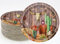 50 Stück Western-Partyteller Western Cowboy Partyzubehör 17,8 cm Wilder Westen Dessert-Pappteller Holzmaserung Teller Western Cowboy-Thema Babyparty Lagerfeuer Camping Scheune Wilder Westen