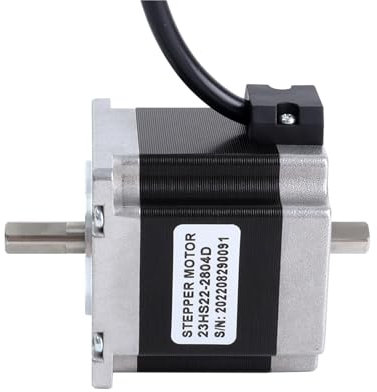 SHYISY Moteur Pas à Pas Nema 23 à Double Arbre, 1,2 nm (178,4 oz.in), 2,8 a, 56mm, 4 Fils, Moteur 57, Arbre de 8mm, for routeur, Gravure, fraiseuse CN-C