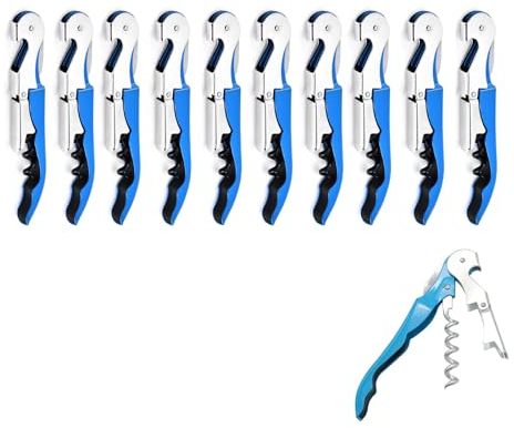 Wine Bottle Opener, Corkscrew (Blue 10 Pieces)